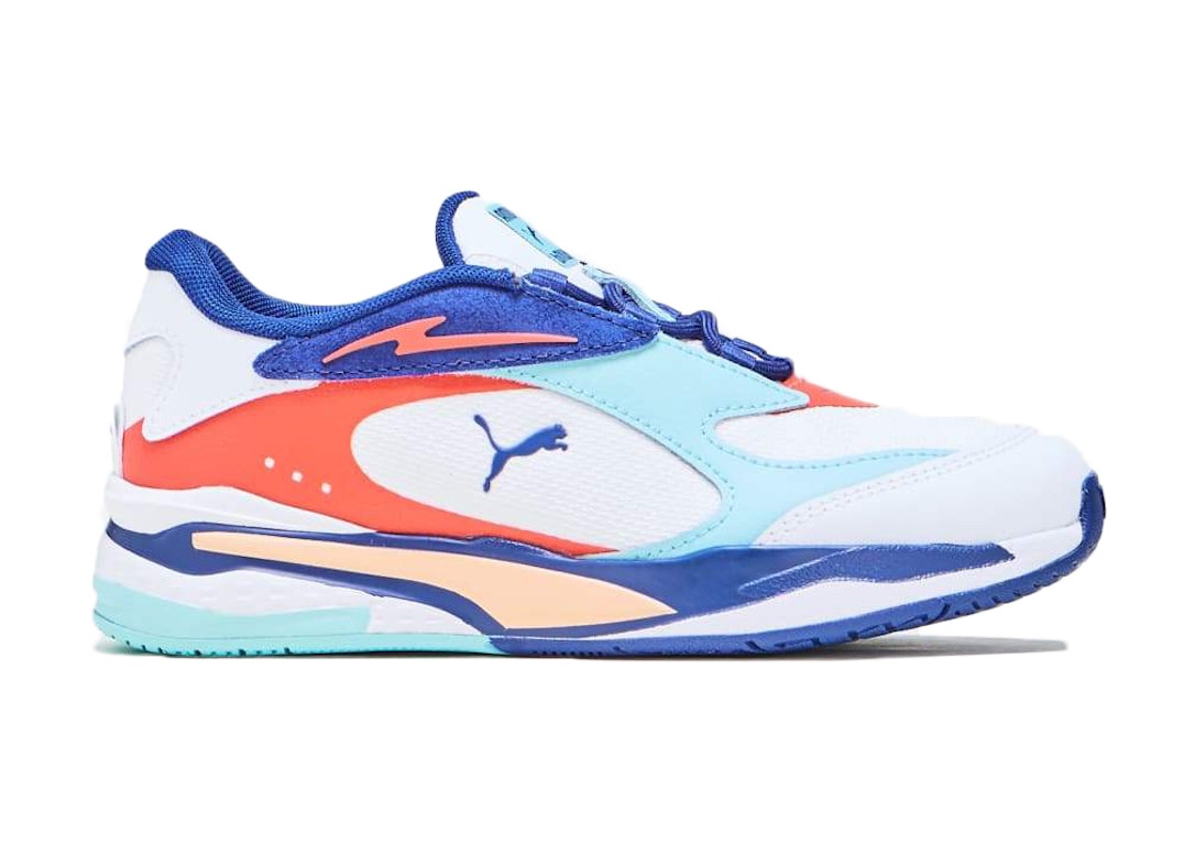 Pre-owned Puma Rs-fast Court Side White Peach (ps) In White/peach/red