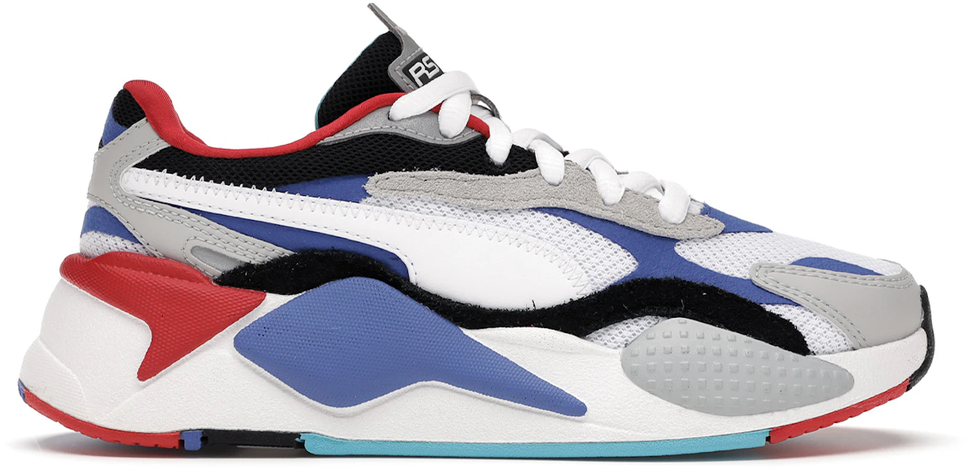 Puma RS-X 3 Puzzle White Blue Red (GS) Kids' - 372357-05 - US