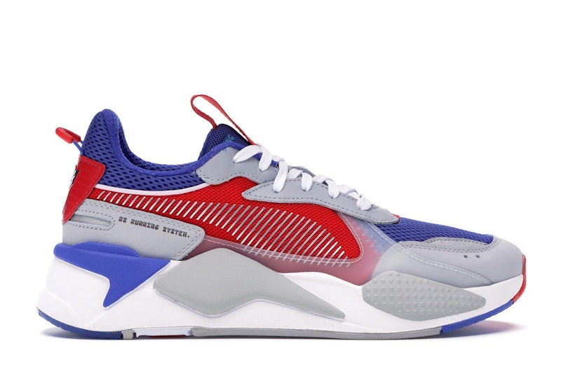 Pre-owned Puma Men's Rsx Transformers Optimus Prime Sneakers In White/red/blue