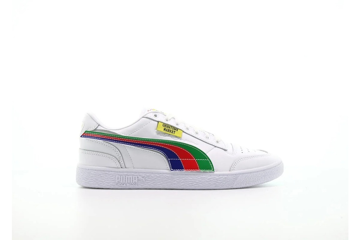 Click to view more detailed imagery on our partner's website Pre-owned Puma Ralph Sampson Low Market Rainbow Stripe In White/rainbow