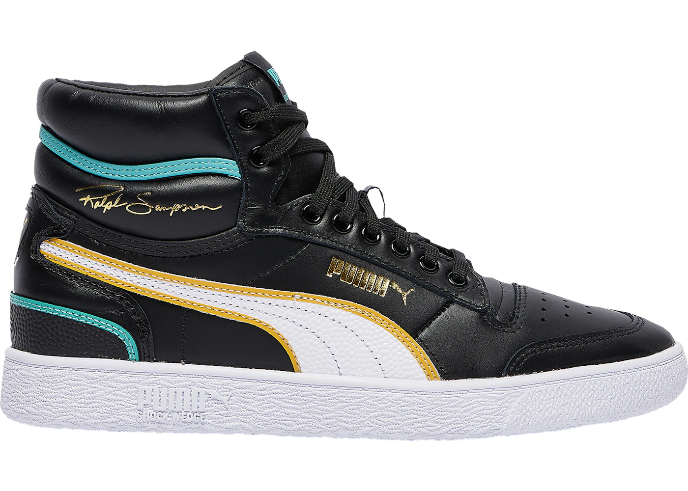 Puma Ralph Sampson Mid OG Black Teal Men's - 370842-01 - GB