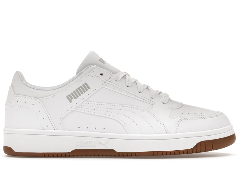 Men's Puma Rebound Joy Lo White Gum Sneakers in Puma White