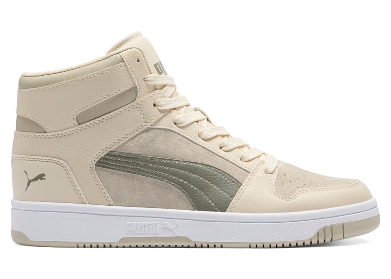 Puma Rebound Layup Washed Suede Alpine Snow Velvet Moss Men's