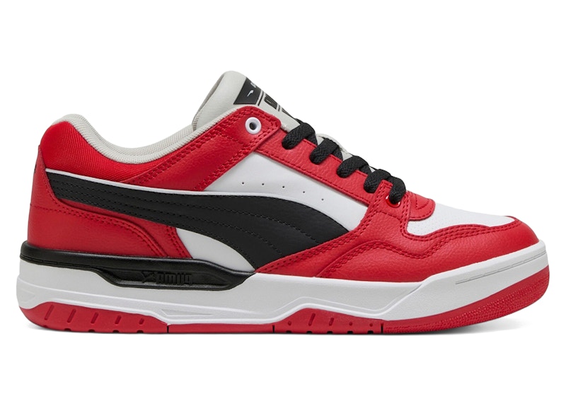 Pre-owned Puma Men's Rebound Retro Black Sneakers In Black/for All Time Red