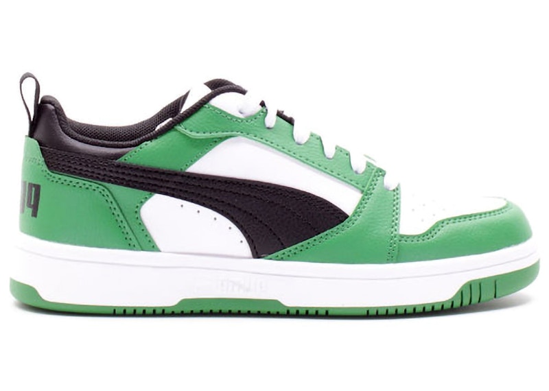 Pre-owned Puma Rebound V6 Low Sneakers In Green/white/black In Multi