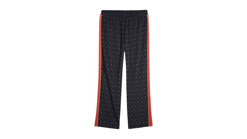 Pre-owned Puma Men's  Road To Unity All Over Print Relaxed Drawstring Track Pants In New Navy Blue/aop