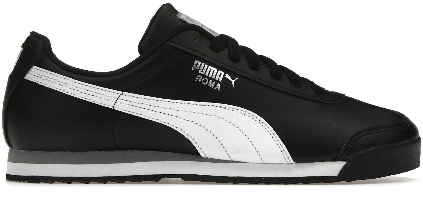 Puma Roma Basic Black-White-Puma Silver Men's - 353572-11 - US