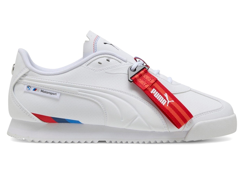 Pre-owned Puma Men's  Roma Stradale Bmw M Motorsport Sneakers In White/black In Multi