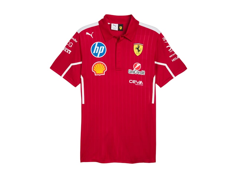 Pre-owned Puma Men's Scuderia Ferrari Hp 2025 Team Polo Shirt In Red