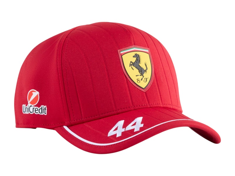 Pre-owned Puma Men's Scuderia Ferrari Hp Hamilton Baseball Cap In Red