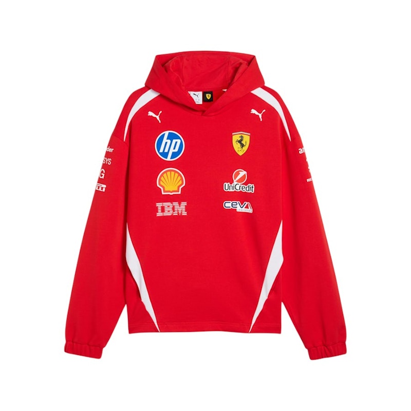 Men's Puma Scuderia Ferrari HP Replica Drivers Authentic Hoodie in Puma Red