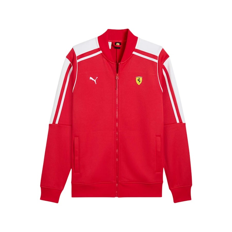 Men's Puma Scuderia Ferrari MT7 Track Jacket in Rosso Corsa