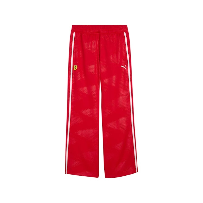 Men's Puma Scuderia Ferrari T7 Oversized Track Pants in Rosso Corsa