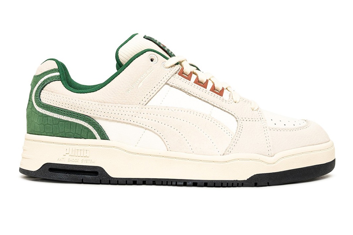 Click to view more detailed imagery on our partner's website Pre-owned Puma Slipstream Lo Fg Warm White Vine Green In Warm White/spring Lavender/vine Green