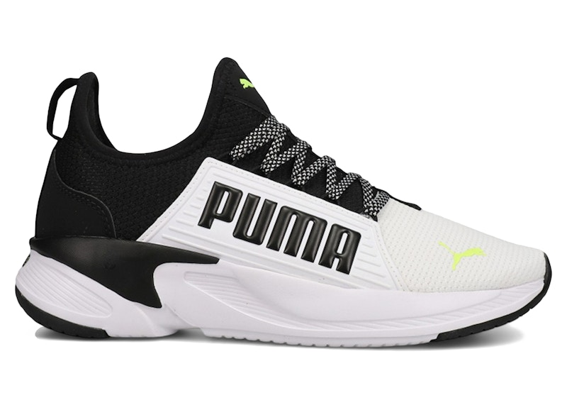 Puma Softride Premier White Black Yellow Alert