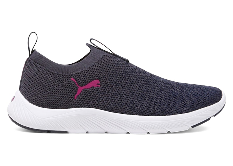 PUMA Pre-owned Softride Remi Slipon (women's) Sneakers In New Navy Blue/ Navy Blue/magenta Gleam