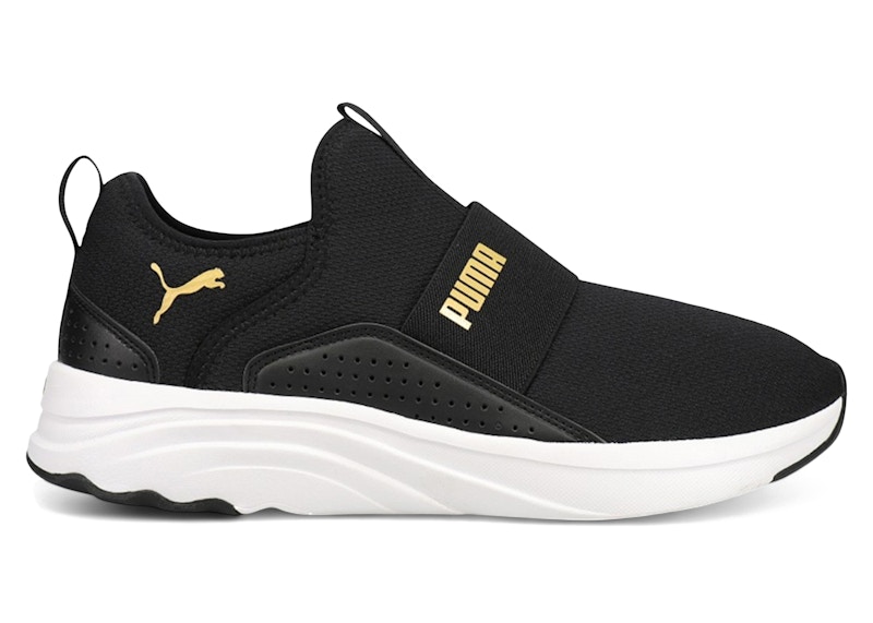 Puma Softride Sophia Slip-On Black Team Gold (Women's)
