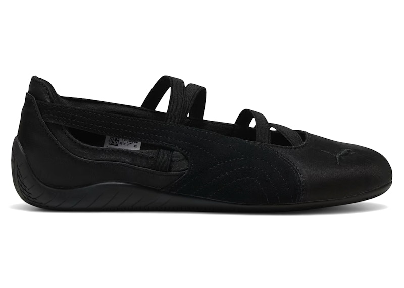Pre-owned Puma Speedcat Ballet Black Satin (women's) Sneakers In  Black/cool Dark Gray
