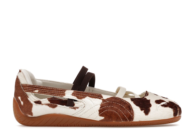 Puma Speedcat Ballet Cow Print (Women's) Sneakers in Chocolate Brown/Warm White