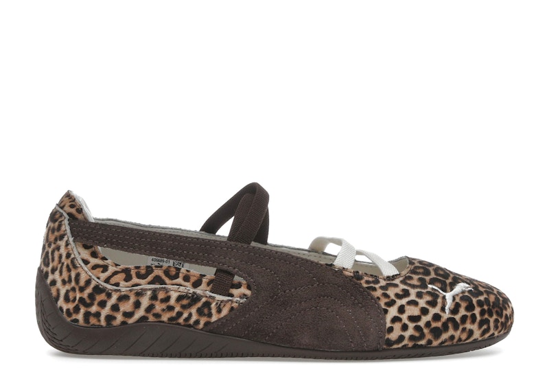 Pre-owned Puma Speedcat Ballet Wild Leopard Pony Hair (women's) Sneakers In Chocolate/warm White