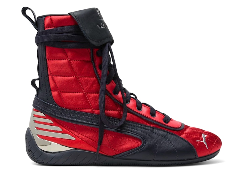 Pre-owned Puma Speedcat Mid Laquan Smith Red Black (women's) Sneakers In For All Time Red/ Black