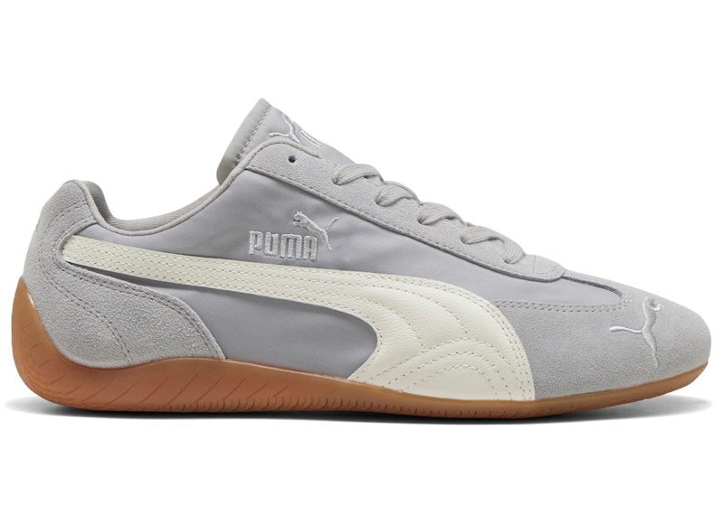 Men's Puma Speedcat Nylon White Sneakers in Gray Echo/Puma White