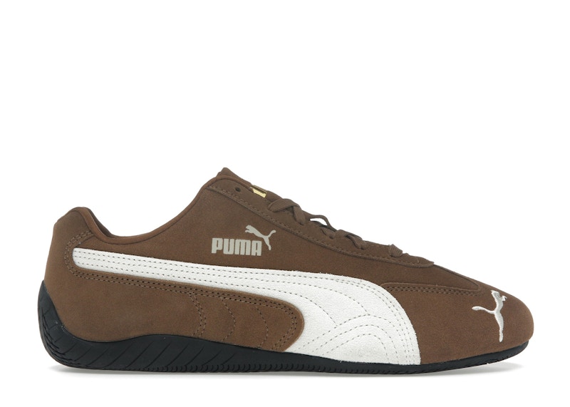 Pre-owned Puma Speedcat Og (gold Tongue Logo) (women's) Sneakers In Haute Coffee/frosted Ivory