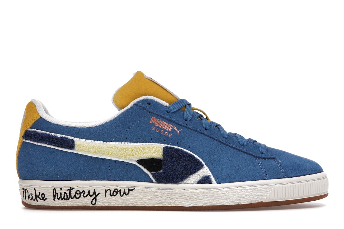 Click to view more detailed imagery on our partner's website Pre-owned Puma Suede Classic Black Fives In Blue/star Sapphire