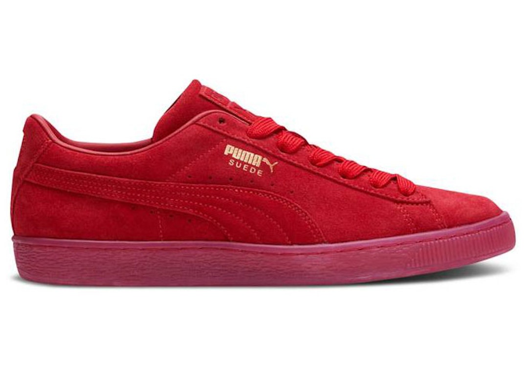 Pre-owned Puma Suede Classic Mono Gold Red In Mono Gold/red