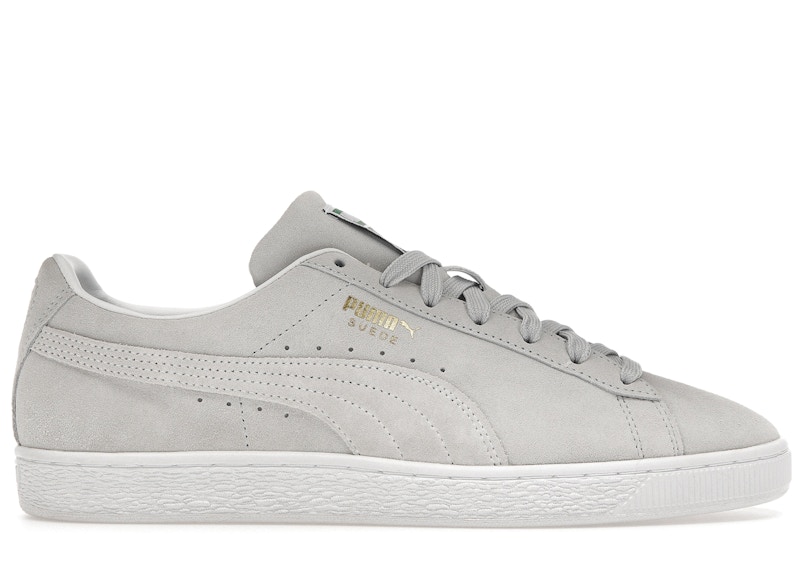 Puma suede shop grey and white