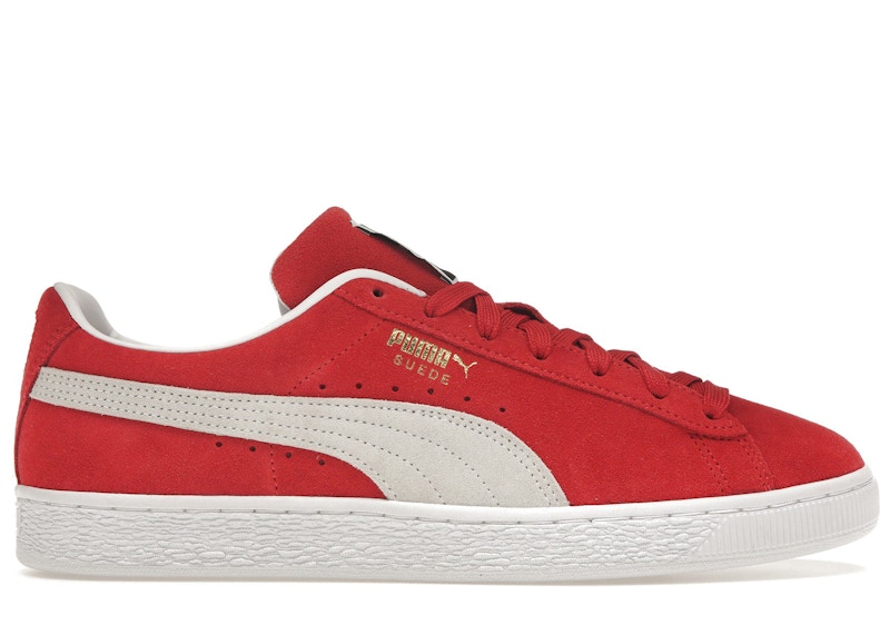 Red suede deals pumas for sale