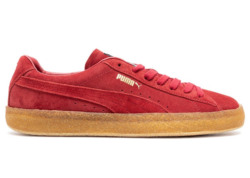 puma suede gum intense red