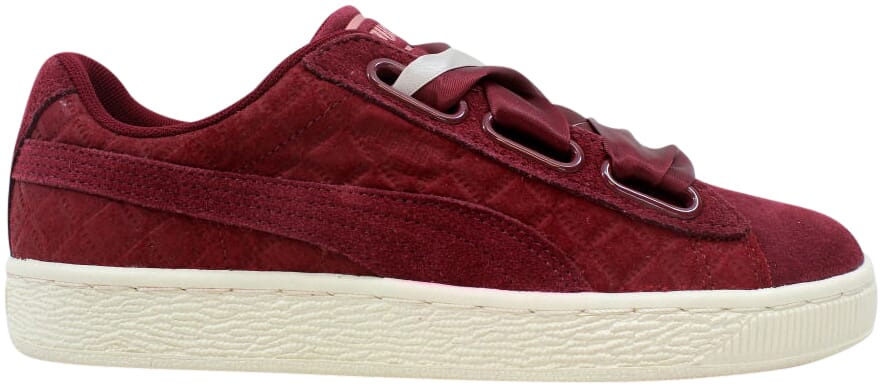 puma suede heart quilted