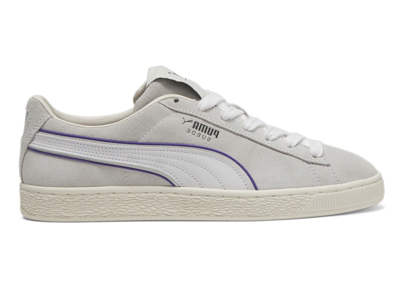 Pre-owned Puma Men's Suede Lauren London Sneakers In White