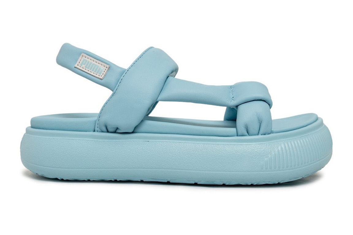Pre-owned Puma Suede Mayu Summer Sandal Aquamarine (women's) In Blue/aquamarine/white