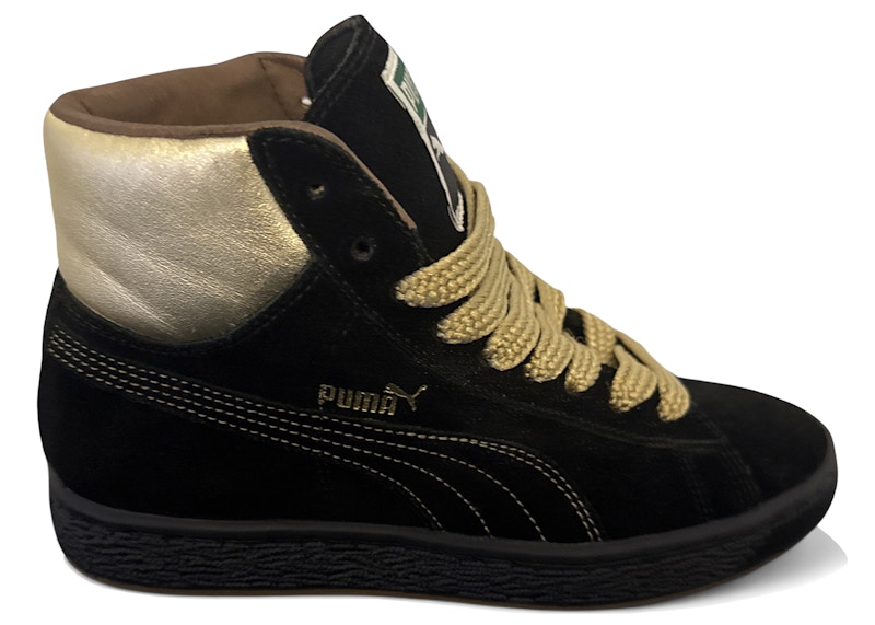 Puma Suede Mid Black Gold