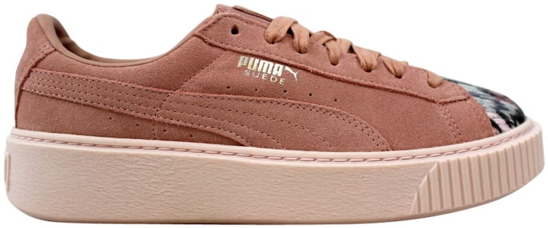 Puma suede cheap platform peach