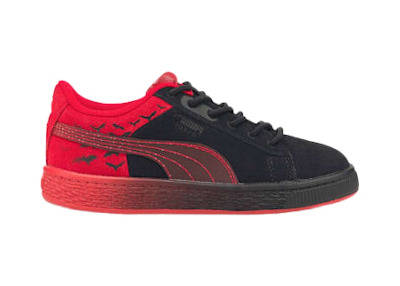 Puma suede red store black