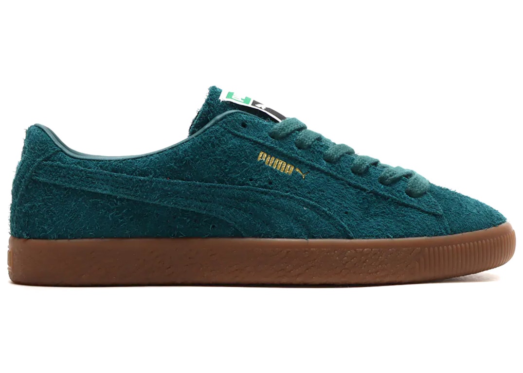 Pre-owned Puma Suede Vtg Hairy Suede Green Gum In Green/gum/gold