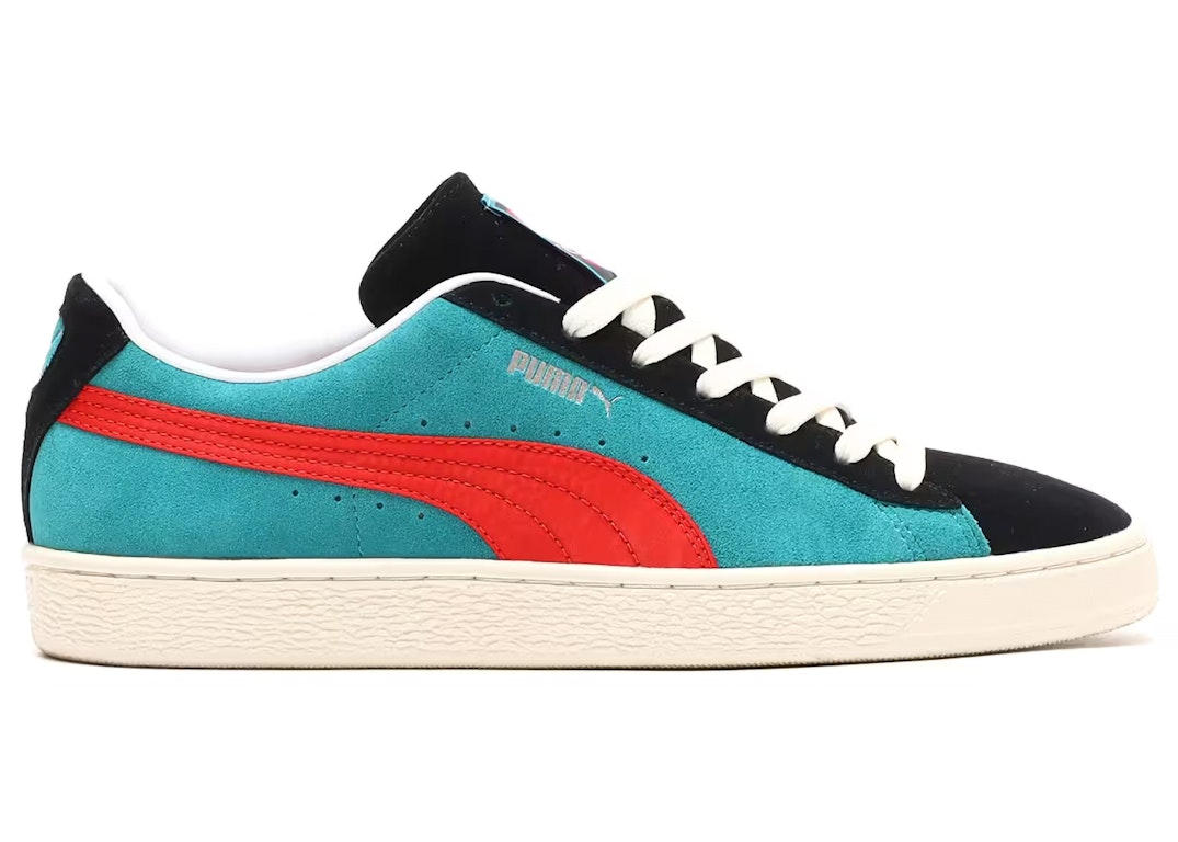 Pre-owned Puma Suede Vtg Kamen Rider Atmos In Turquoise/black/red