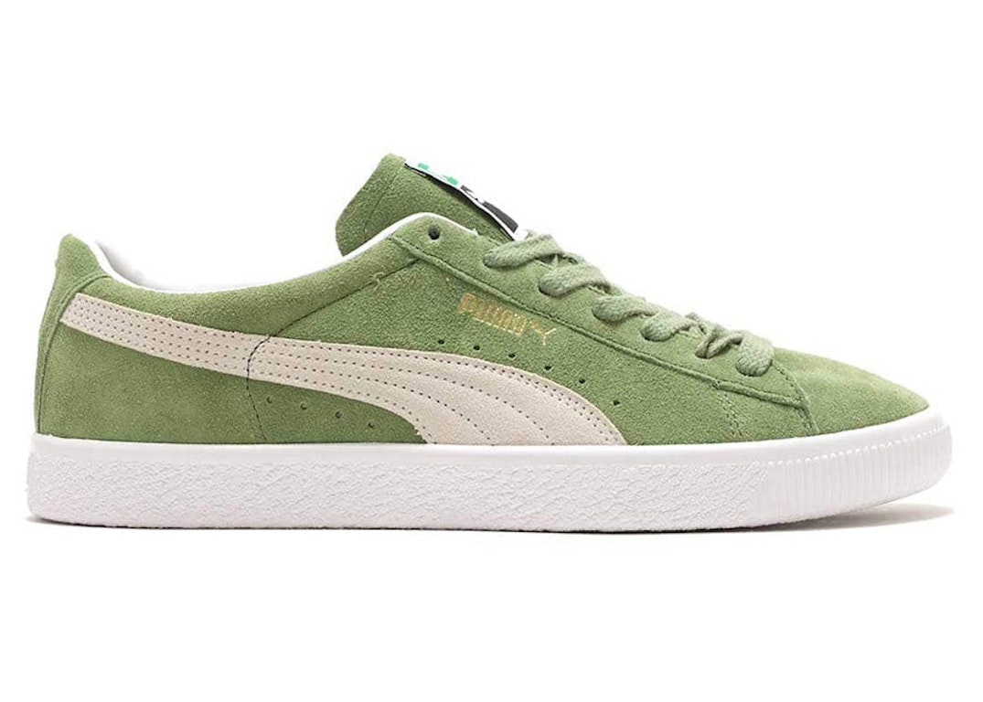 Pre-owned Puma Suede Vintage Dill Vaporous Gray In Dill/vaporous Gray/white