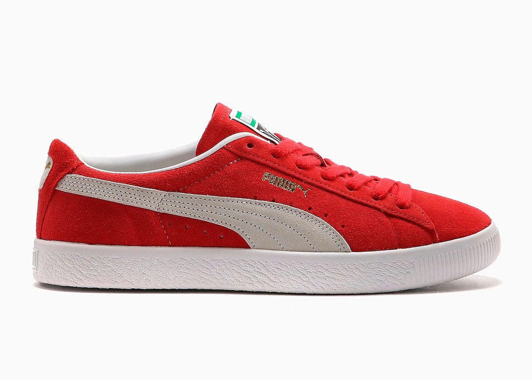 Pre-owned Puma Suede Vintage High Risk Red In High Risk Red/ White
