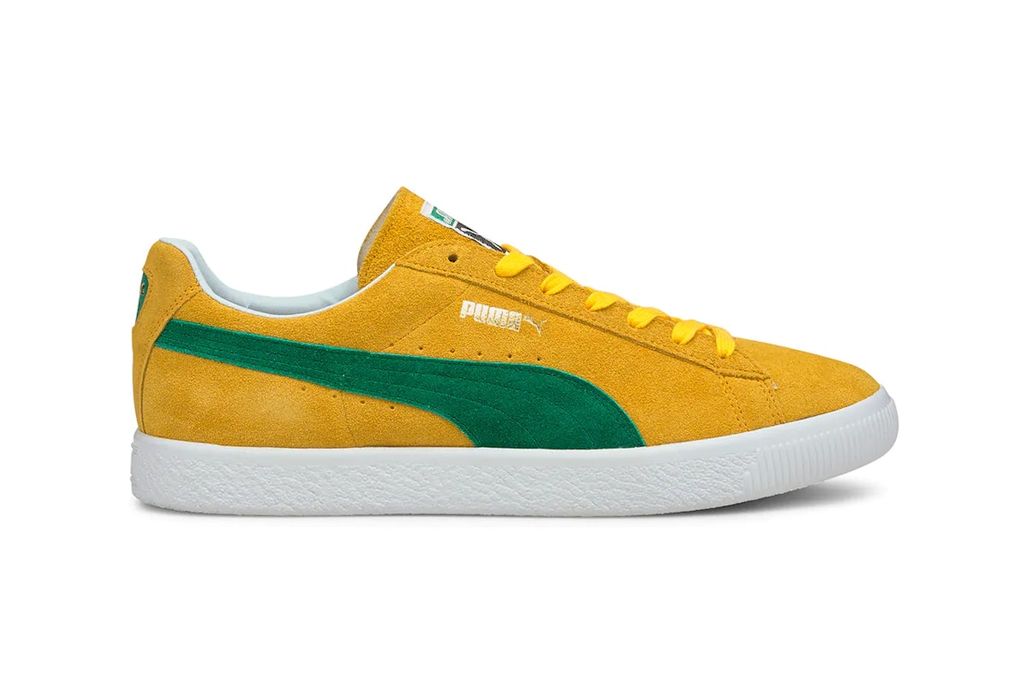 Click to view more detailed imagery on our partner's website Pre-owned Puma Suede Vintage Made In Japan Spectra Yellow Amazon Green In Spectra Yellow/amazon Green/ White