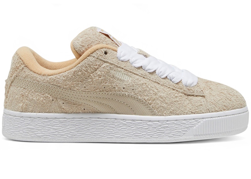 Pre-owned Puma Suede Xl Hairy (women's) Sneakers In Alpine Snow/white