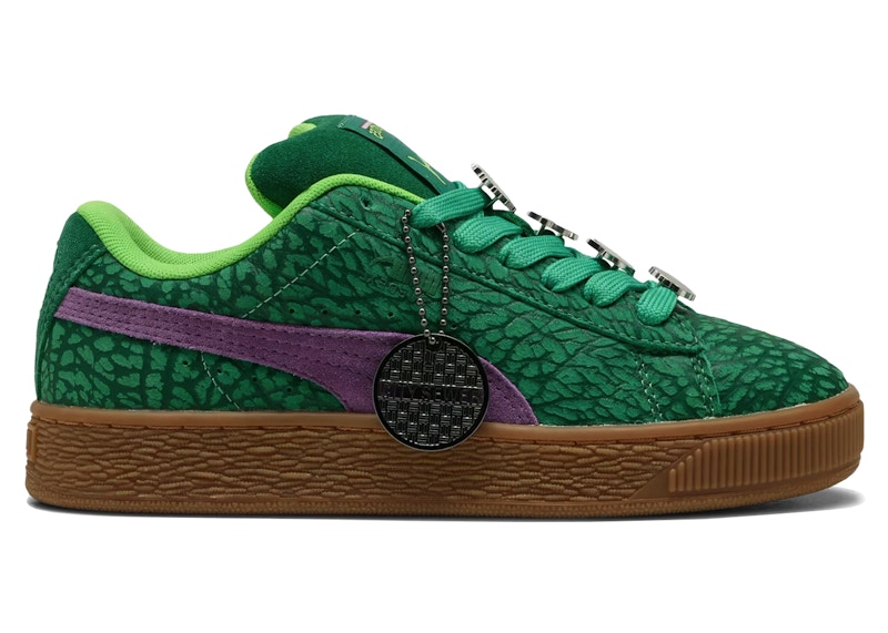 Pre-owned Puma Suede Xl Teenage Mutant Ninja Turtles Sneakers In Vine/gum