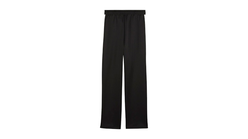 Pre-owned Puma Women's T7 Always On Straight Track Pants In Black/white In Multi