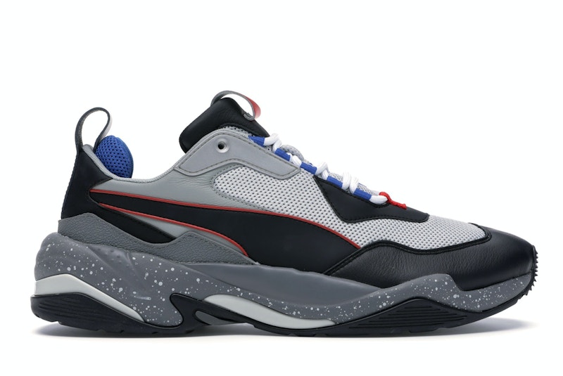 Pre-owned Puma Men's Thunder Electric Grey Black Sneakers In Gray/violet/ Black In Multi