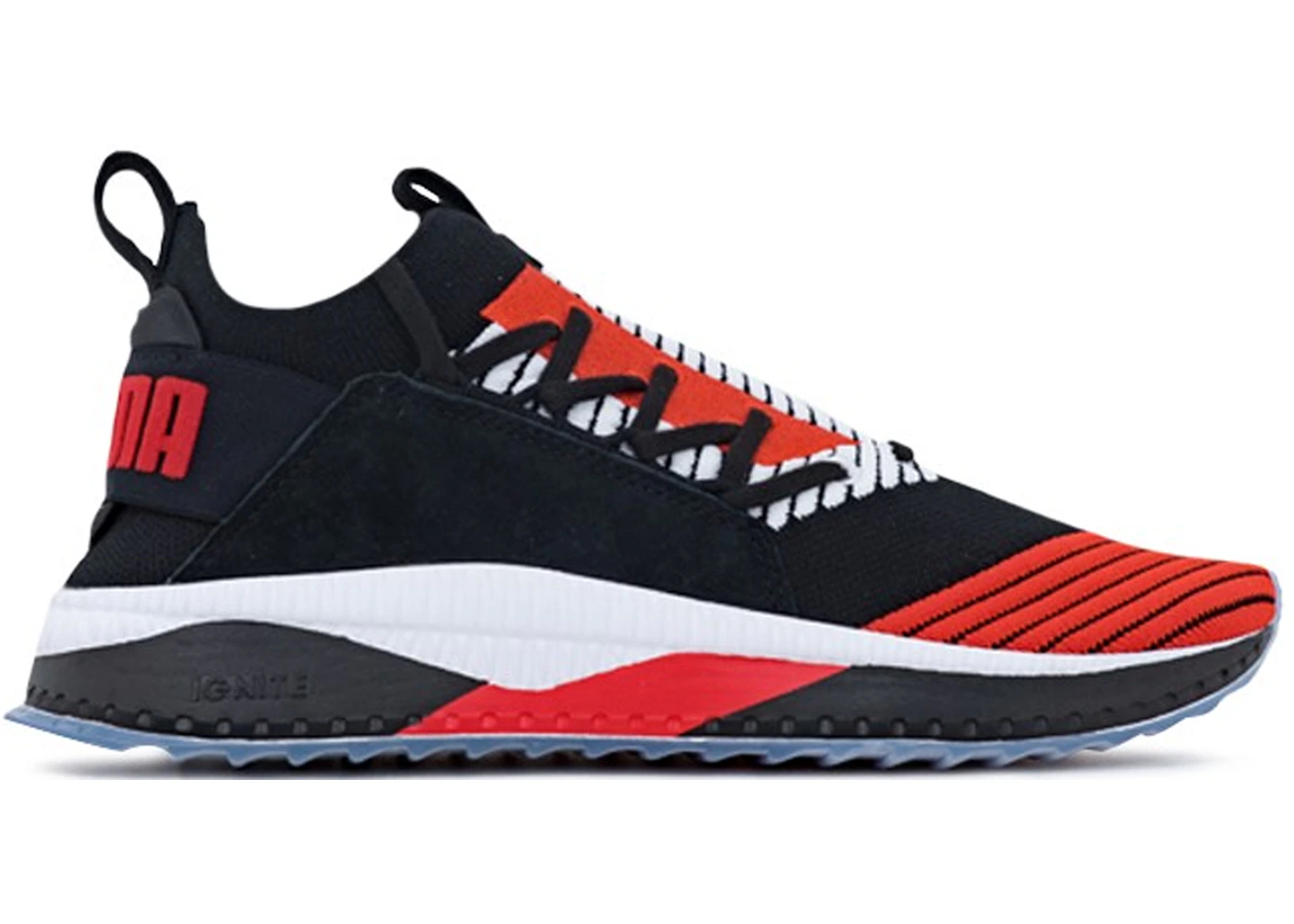 Puma Tsugi Jun Cubism Black White Scarlet Men s 365490 02 US