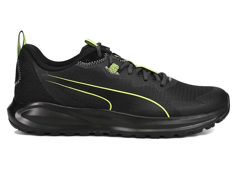 Puma Twitch Runner Trail Black Lime Squeeze