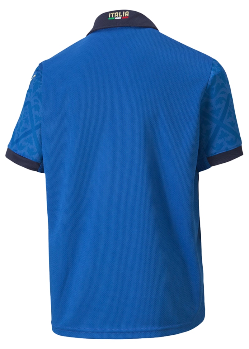 Puma UEFA Euro 2020 Italy Home Replica Kids Jersey Team Power Blue Peacoat